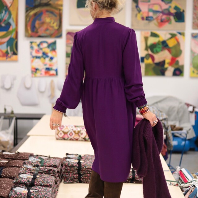 Quintessence - Robe Allegra - viscose prune