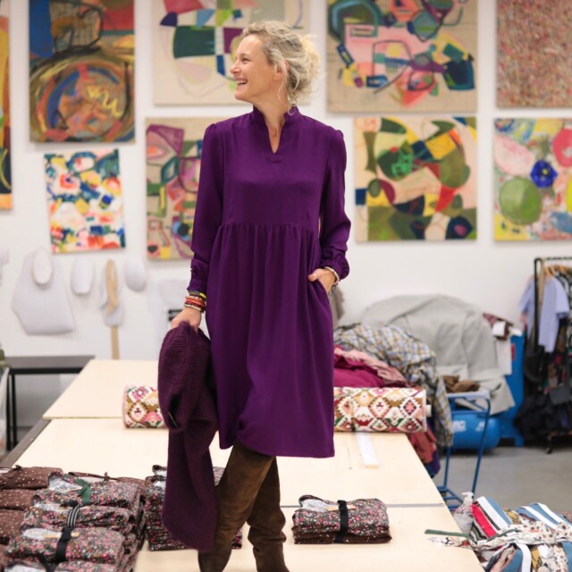 Quintessence - Robe Allegra - viscose prune