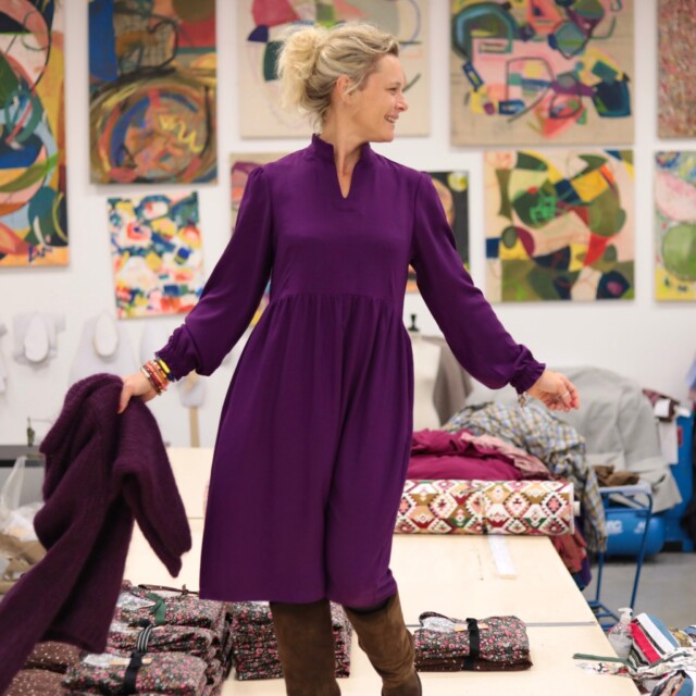 Quintessence - Robe Allegra - viscose prune