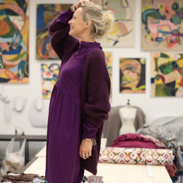 Quintessence - Robe Allegra - viscose prune