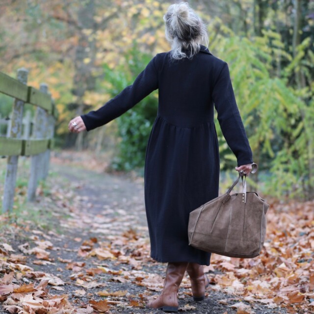 Quintessence - Robe Arlène - triple gaze de coton noire