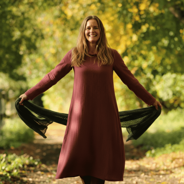 Quintessence - Robe Armande – double gaze de coton bois de rose