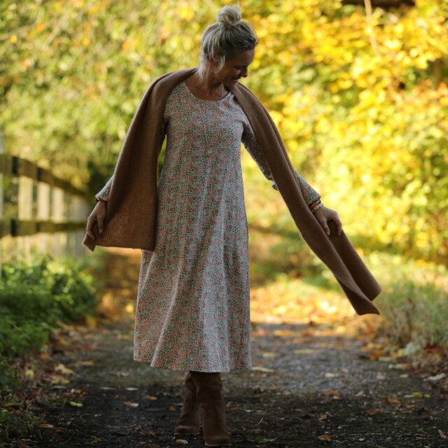 Quintessence - Robe Armande – double gaze de coton fleurie Rosalie