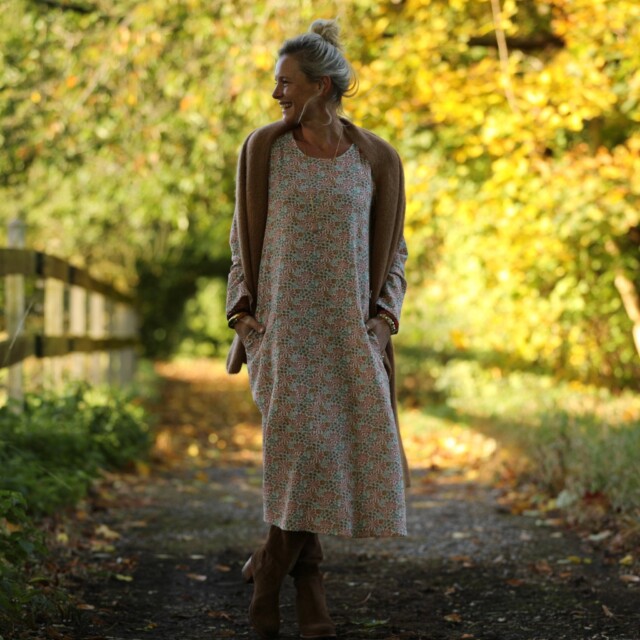 Quintessence - Robe Armande – double gaze de coton fleurie Rosalie