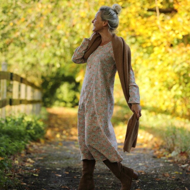 Quintessence - Robe Armande – double gaze de coton fleurie Rosalie