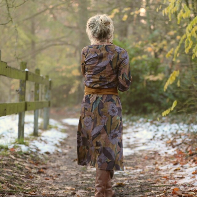 Quintessence - Robe Armande – Satin de coton Jardin d'automne