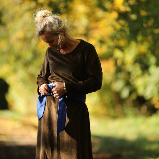 Quintessence - Robe Armande - Velours côtelé moka