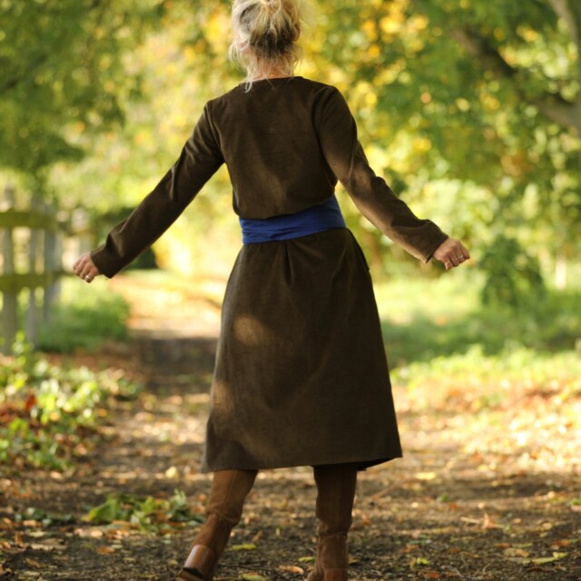 Quintessence - Robe Armande - Velours côtelé moka