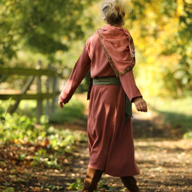 Quintessence - Robe Armande – viscose/lin rose boisé