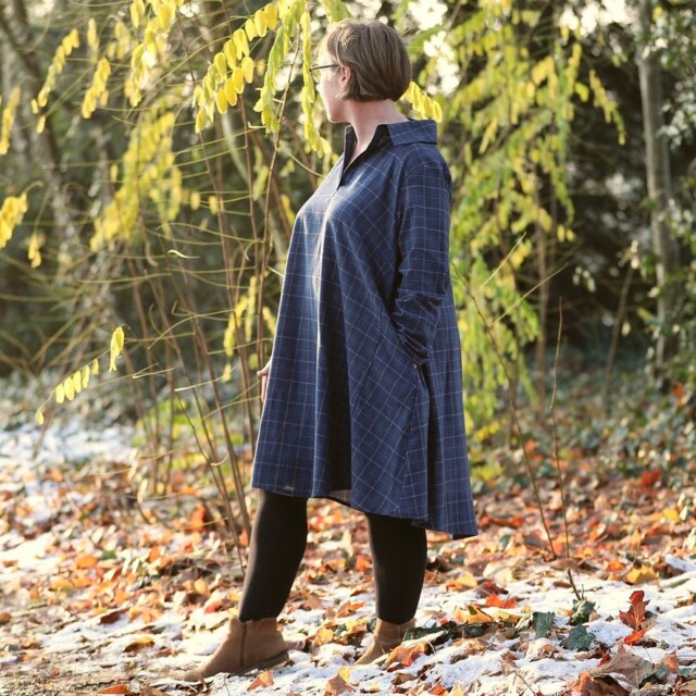 Quintessence - Robe Carole – flanelle de coton tartan érable rouge