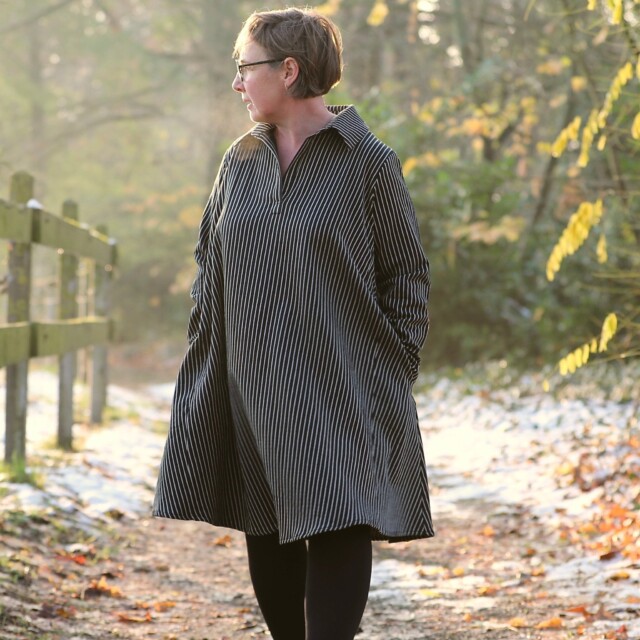 Quintessence - Robe Carole – Rayures Marinière nocturne