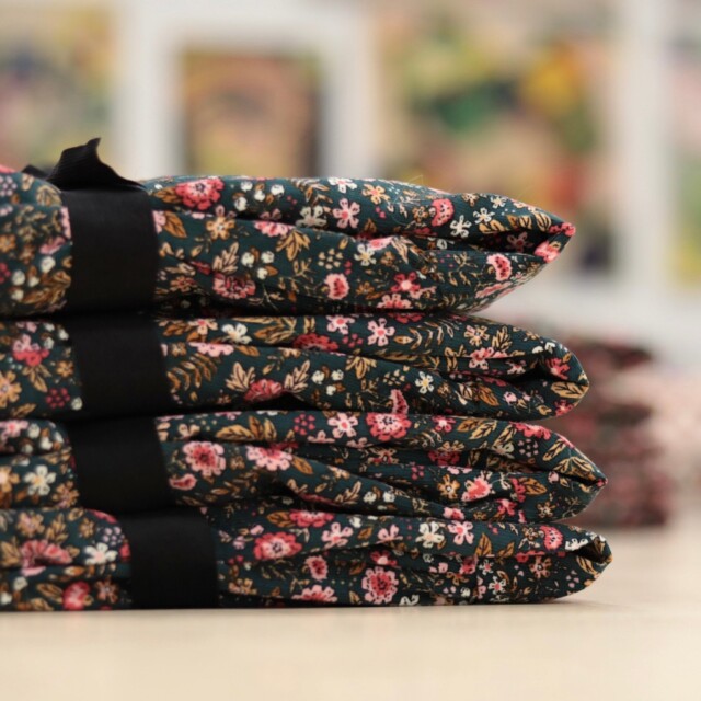 Quintessence - Robe Edonie coupe midi - Velours milleraies champêtre