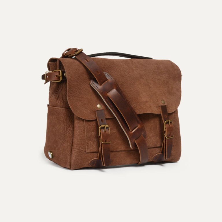 Bleu De Chauffe - Sac Postier Eclair S - Soft Marron