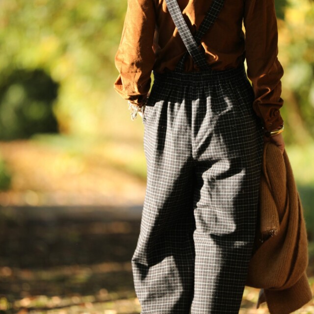 Quintessence - Salopette Isaure - Flanelle tartan ivoire