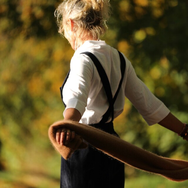 Quintessence - Salopette Isaure - velours côtelé marine