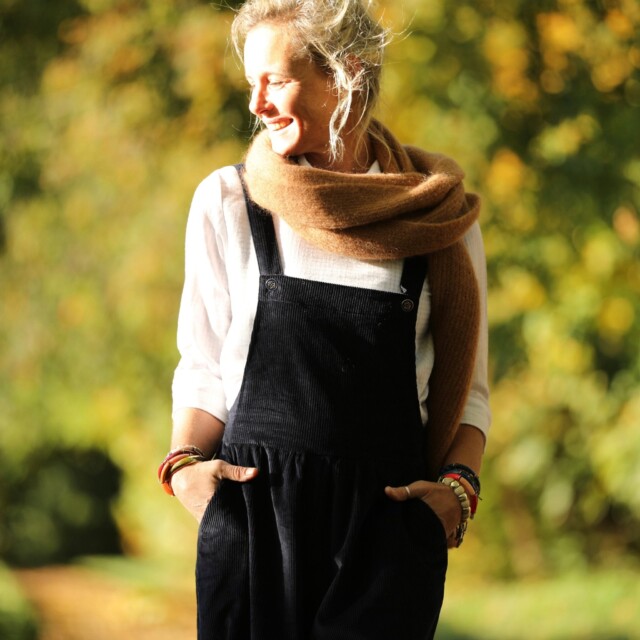 Quintessence - Salopette Isaure - velours côtelé marine