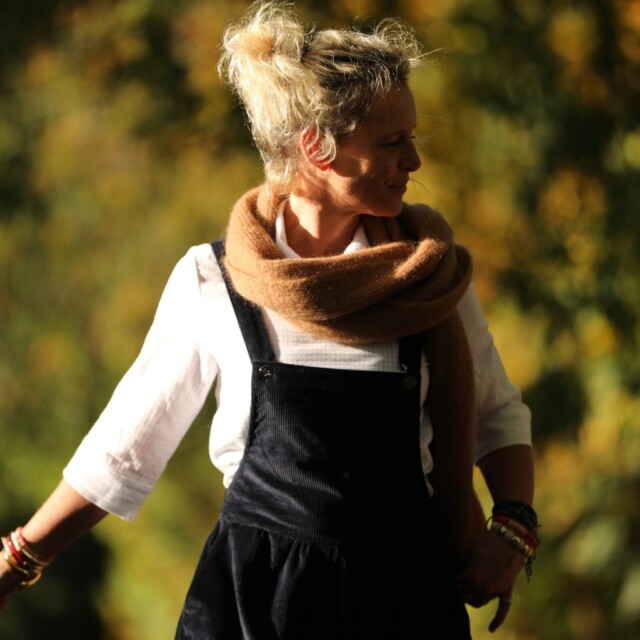 Quintessence - Salopette Isaure - velours côtelé marine