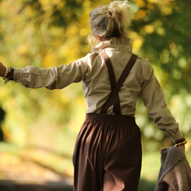 Quintessence - Salopette Isaure - velours milleraies moka