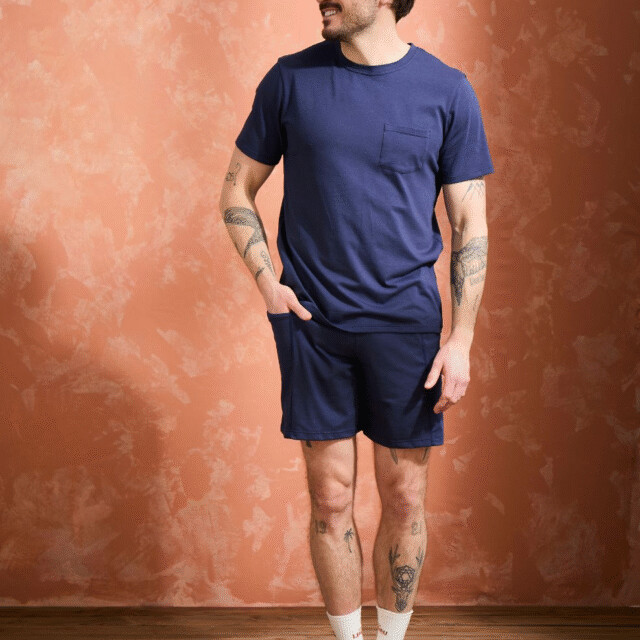 Lemahieu - Short coton modal - Marine - Homme