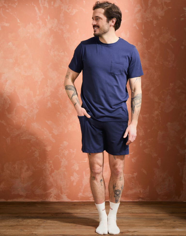 Lemahieu - Short coton modal - Marine - Homme
