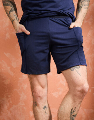Maison Lemahieu - Short coton modal – Marine – Homme