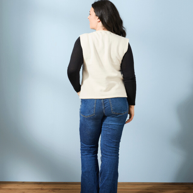 Lemahieu - Sweat sans manches Coton BIO - Ecru - Blanc - Femme