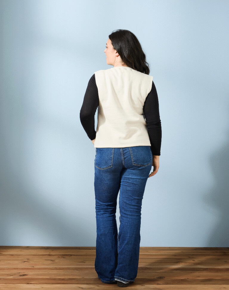Lemahieu - Sweat sans manches Coton BIO - Ecru - Blanc - Femme