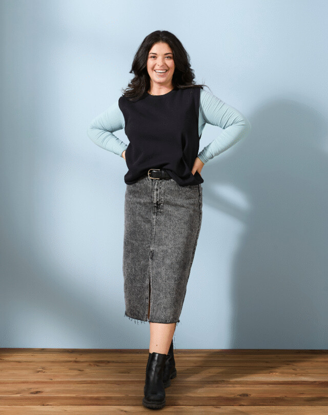 Lemahieu - Sweat sans manches Coton BIO - Noir - Femme