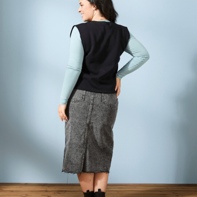 Lemahieu - Sweat sans manches Coton BIO - Noir - Femme