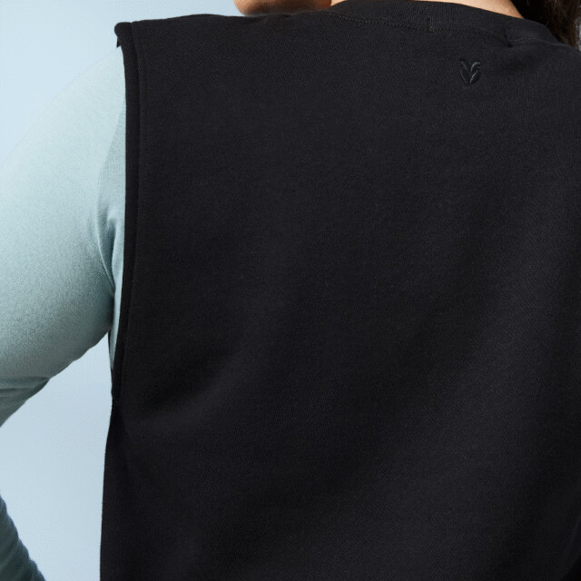 Lemahieu - Sweat sans manches Coton BIO - Noir - Femme