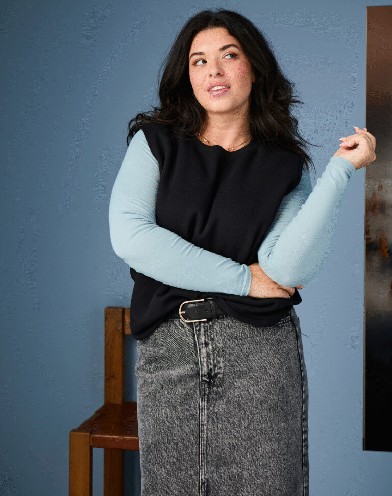 Lemahieu - Sweat sans manches Coton BIO - Noir - Femme