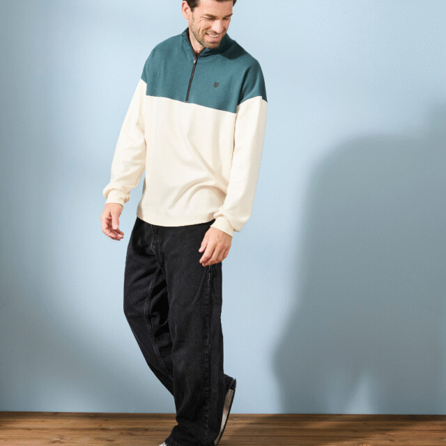 Lemahieu - Sweat zippé en Coton BIO - Cèdres - Homme