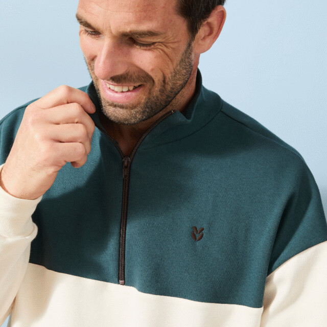 Lemahieu - Sweat zippé en Coton BIO - Cèdres - Homme