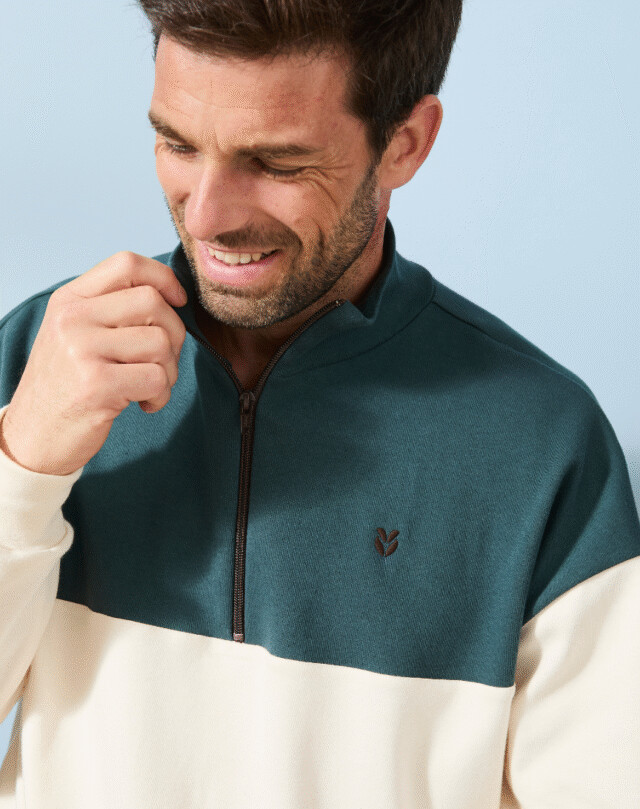 Lemahieu - Sweat zippé en Coton BIO - Cèdres - Homme