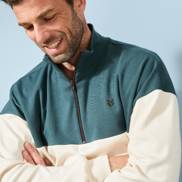 Lemahieu - Sweat zippé en Coton BIO - Cèdres - Homme