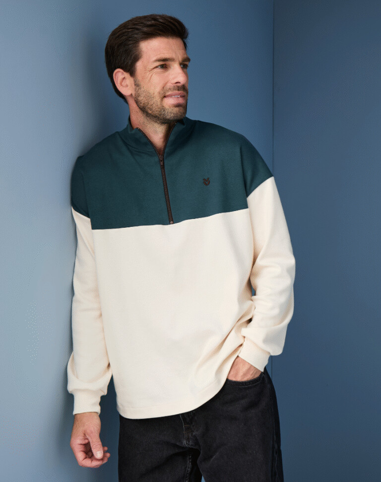 Lemahieu - Sweat zippé en Coton BIO - Cèdres - Homme