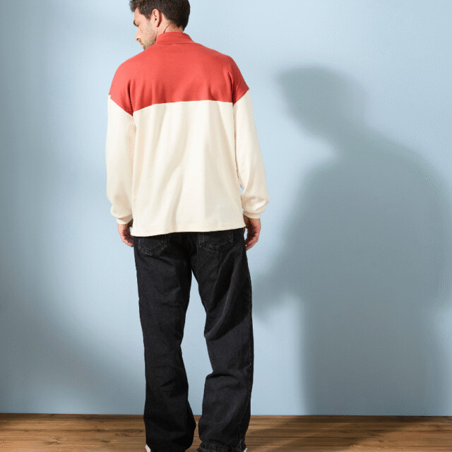 Lemahieu - Sweat zippé en Coton BIO - Tomette - Homme