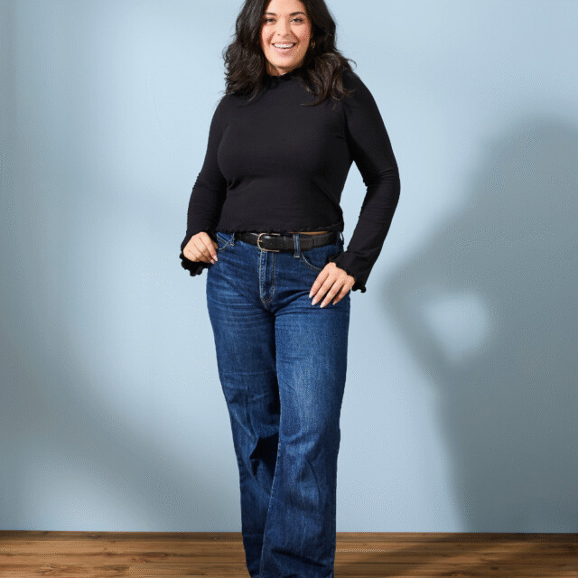 Lemahieu - T-shirt col cheminée - Noir - Femme