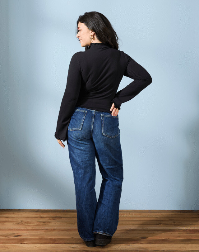 Lemahieu - T-shirt col cheminée - Noir - Femme