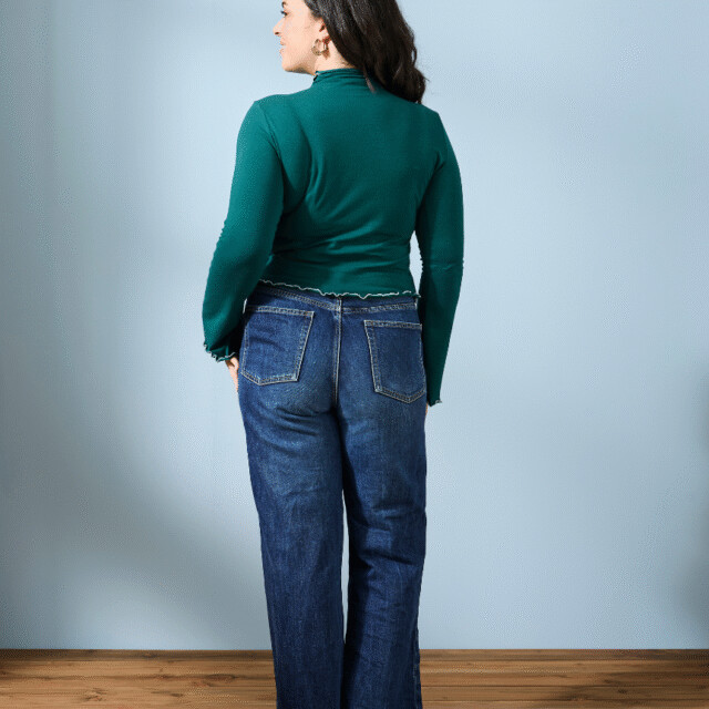 Lemahieu - T-shirt col cheminée - Vert Cyprès - Femme