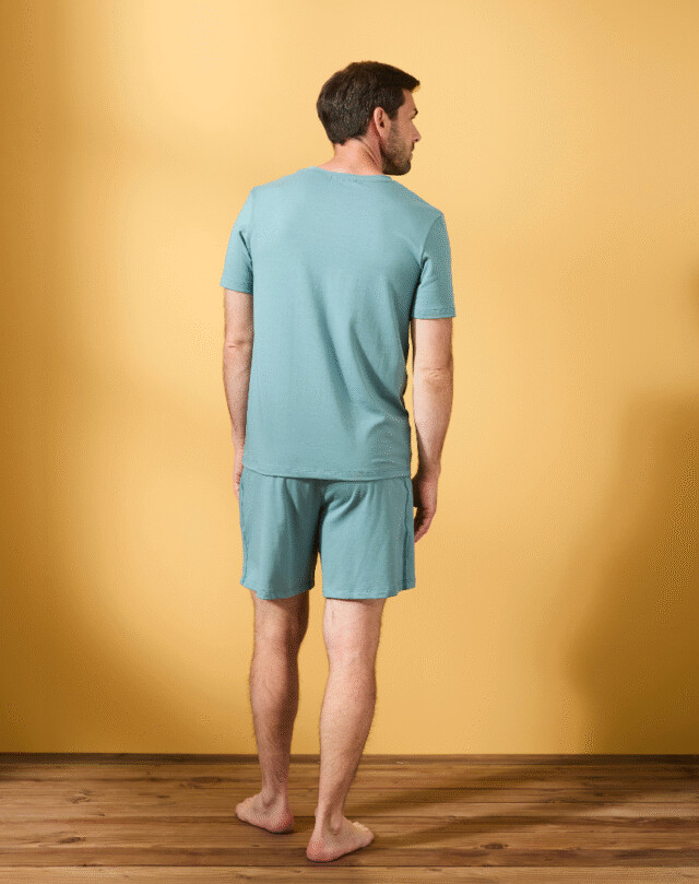 Lemahieu - T-shirt coton modal à poche - Velours - Col rond - Homme