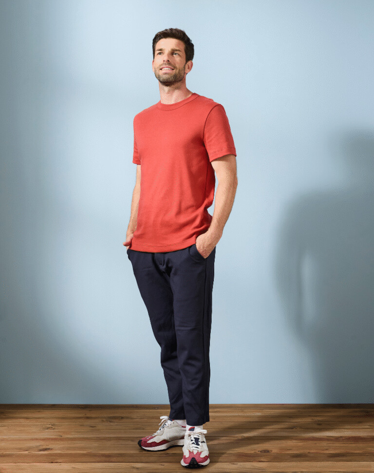 Lemahieu - T-shirt épais en Coton Bio - Tomette - Homme