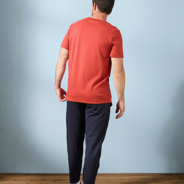 Lemahieu - T-shirt épais en Coton Bio - Tomette - Homme