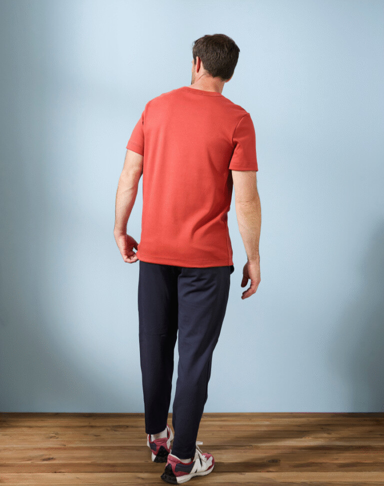 Lemahieu - T-shirt épais en Coton Bio - Tomette - Homme