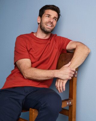 Maison Lemahieu - T-shirt épais en Coton Bio – Tomette – Homme