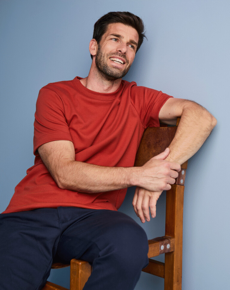 Lemahieu - T-shirt épais en Coton Bio - Tomette - Homme