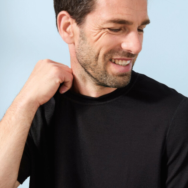 Lemahieu - T-shirt 100% Laine Mérinos - Noir - Homme