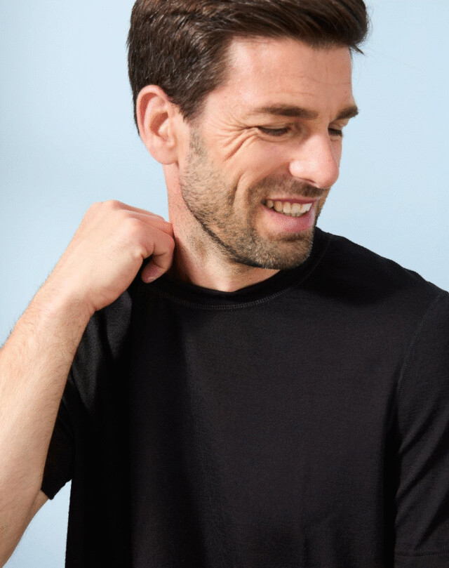 Lemahieu - T-shirt 100% Laine Mérinos - Noir - Homme