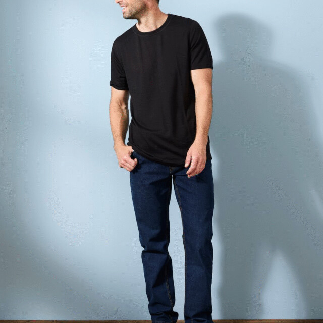 Lemahieu - T-shirt 100% Laine Mérinos - Noir - Homme