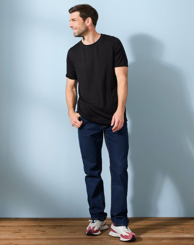 Lemahieu - T-shirt 100% Laine Mérinos - Noir - Homme